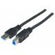 Cordon USB 3.0 A/B noir - 1,80 m