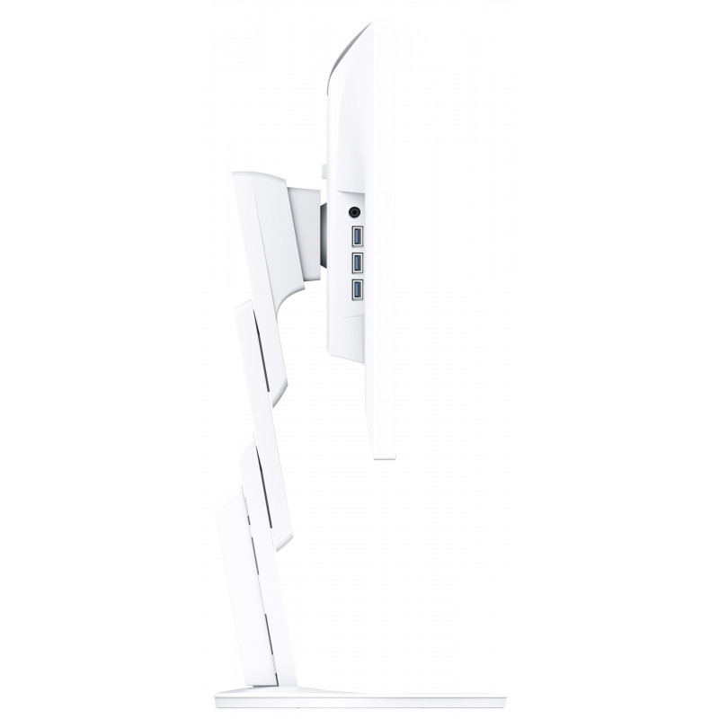 Téléphone Portable Doré Avec écran Blanc Sur Pied Devant Et Angle